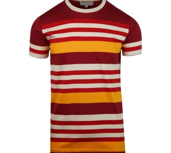 Red Yellow Striped Tee