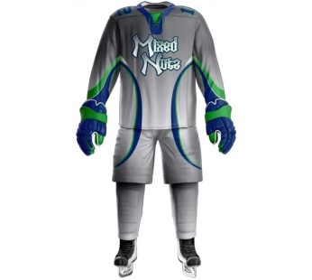 Gray Green Hockey Uniform